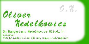 oliver nedelkovics business card